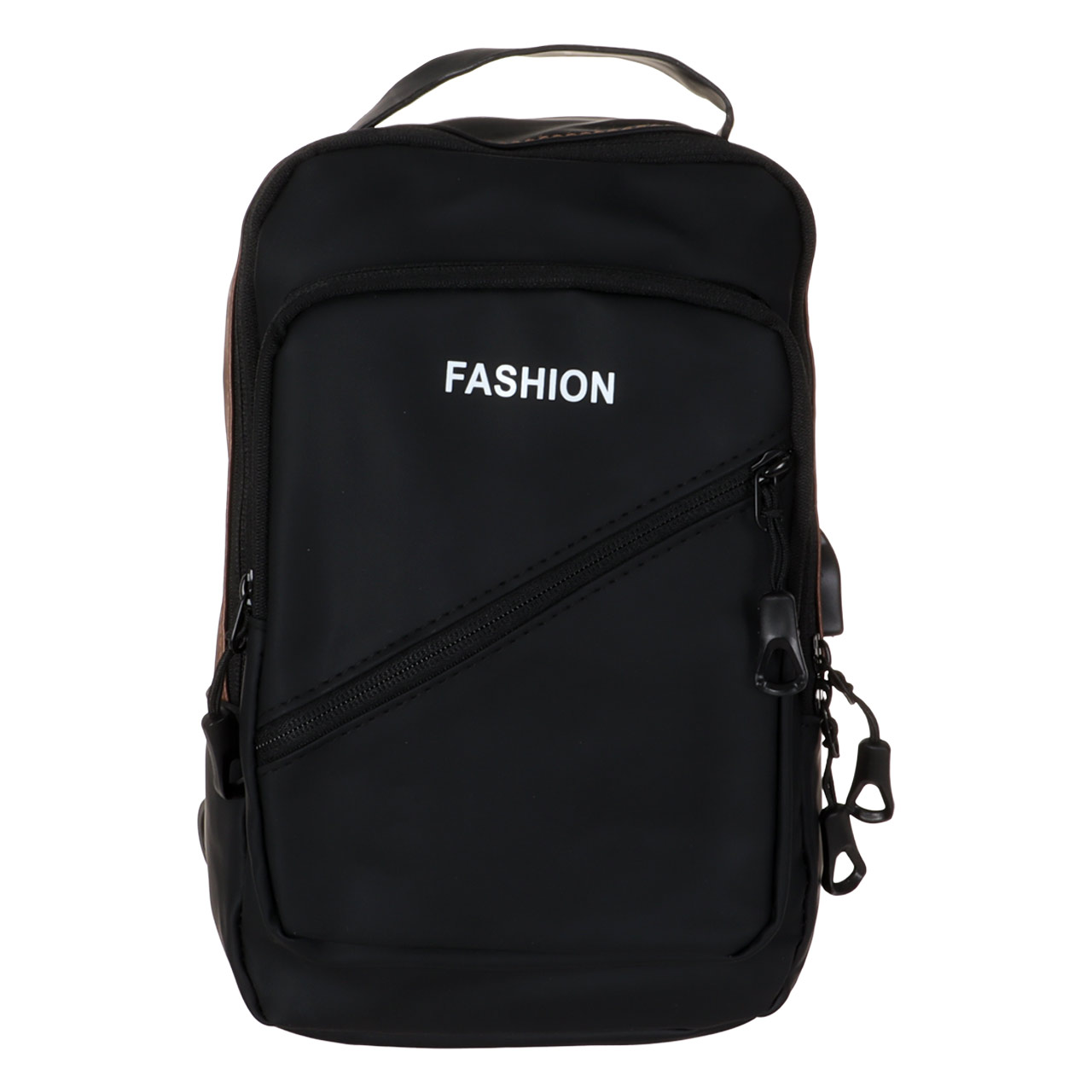 کیف تک بند مدل Body Bag Fashion - مشکی قهوه ای